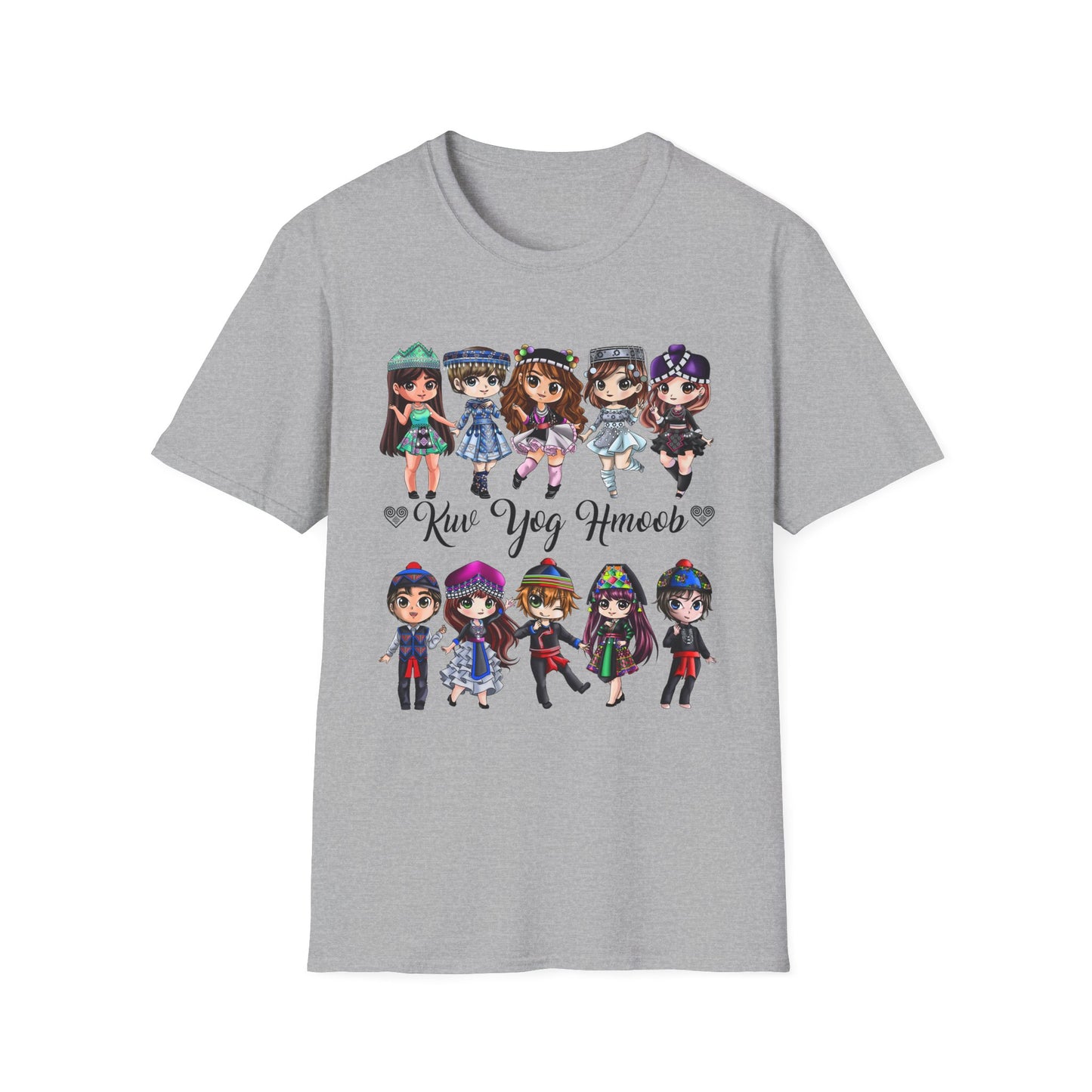 Hmong Anime Chibi Character T-Shirt — Kuv Yog Hmoob