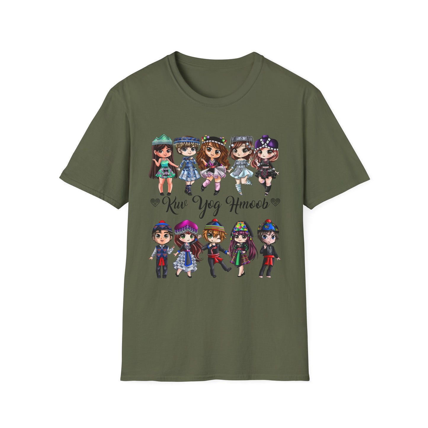 Hmong Anime Chibi Character T-Shirt — Kuv Yog Hmoob